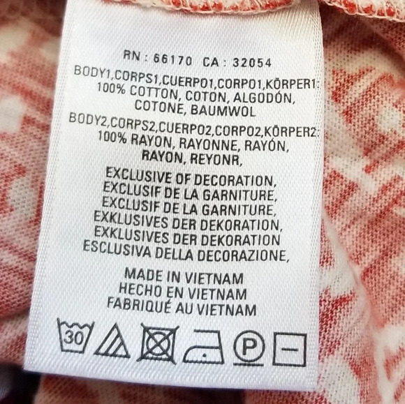 Anthropologie Akemi + Kin Split Neck Ikat Print Top S - Picture 6 of 6